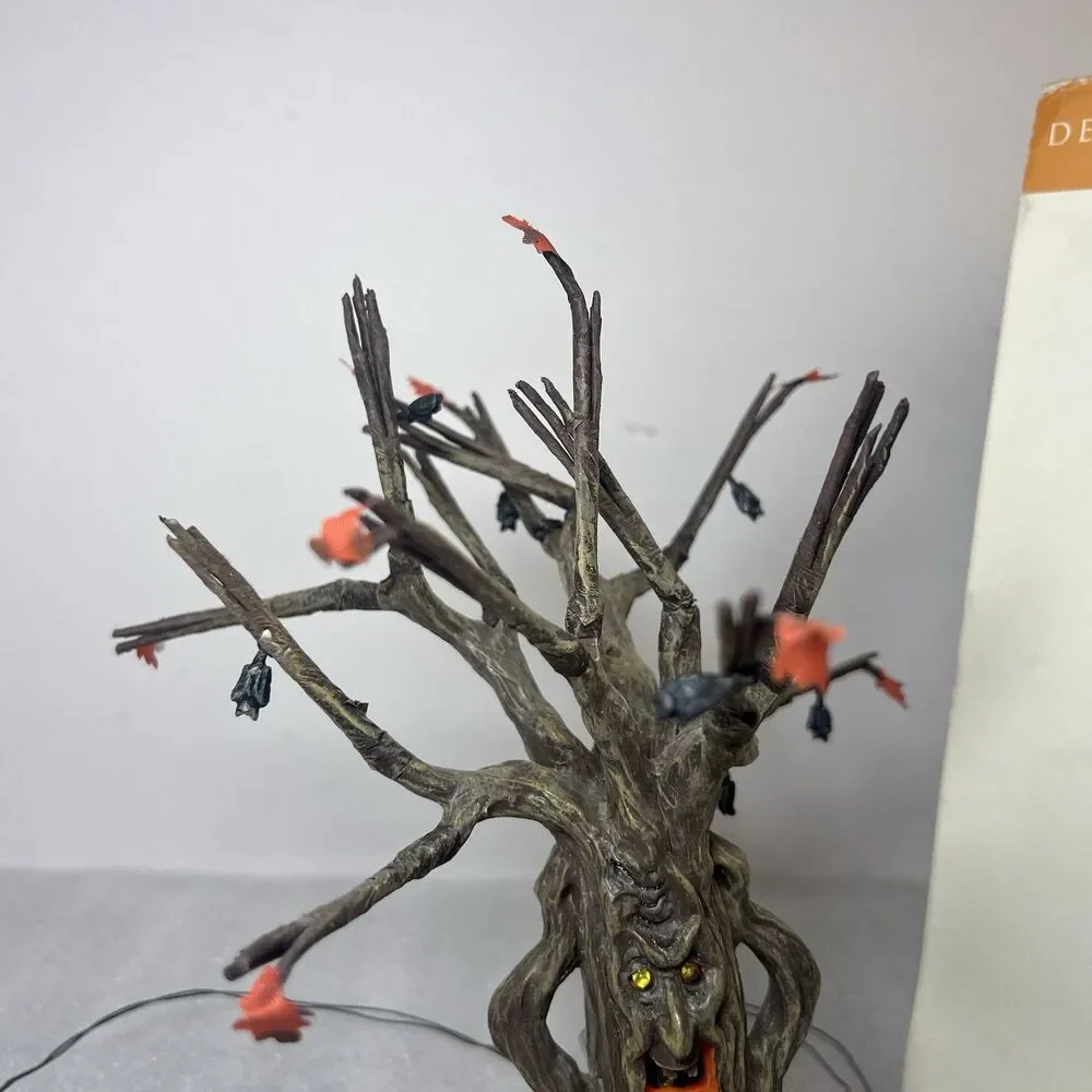 Department 56 Snow Village Halloween Lit Spooky Tree #52896 Works